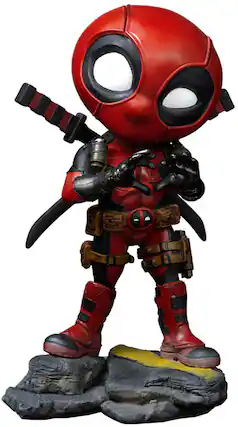 Front. Iron Studios - Marvel Comics - MiniCo - Deadpool Figure - COLLECTIBLES - Multicolor.