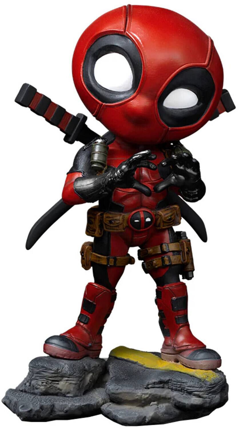 Front. Iron Studios - Iron Studios - Marvel Comics - MiniCo - Deadpool Figure   - COLLECTIBLES - Multicolor.