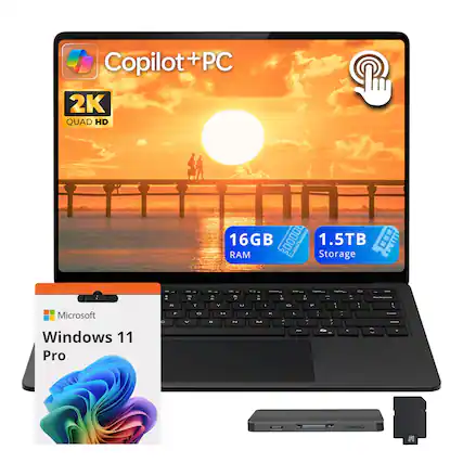 Copilot + PC
2K QUAD HD
16GB RAM
1.5TB Storage
Microsoft Windows 11 Pro