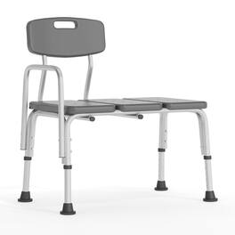 Emma + Oliver - 300 Lb. Capacity Adjustable Bath & Shower Medical Transfer Bench - Gray