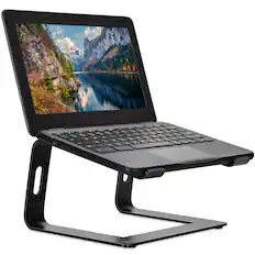 Front. Bonelk - BONELK Elevate Stance Aluminum Riser Non-Slip Laptop Stand for 11" to 17" Notebooks - Black - Black.