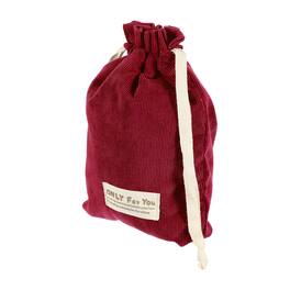 Unique Bargains - Soft Drawstring Lens Case, 9.84"x6.69"x0.24" Pouch for Nikon DSLR Lens - Wine Red