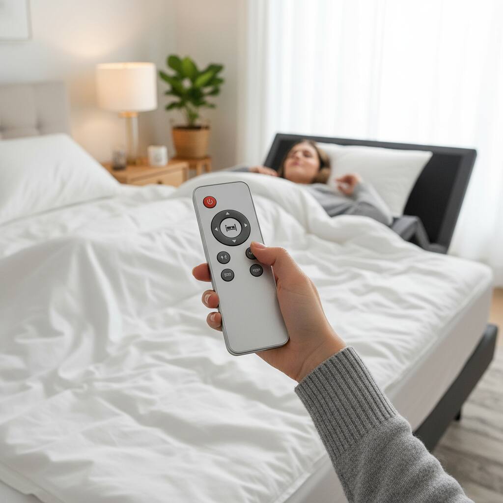 Alt View 5. AOITUN - Full adjustable bed frame with headboard - height adjustable for electric base & mattress - ideal for daily use - black.