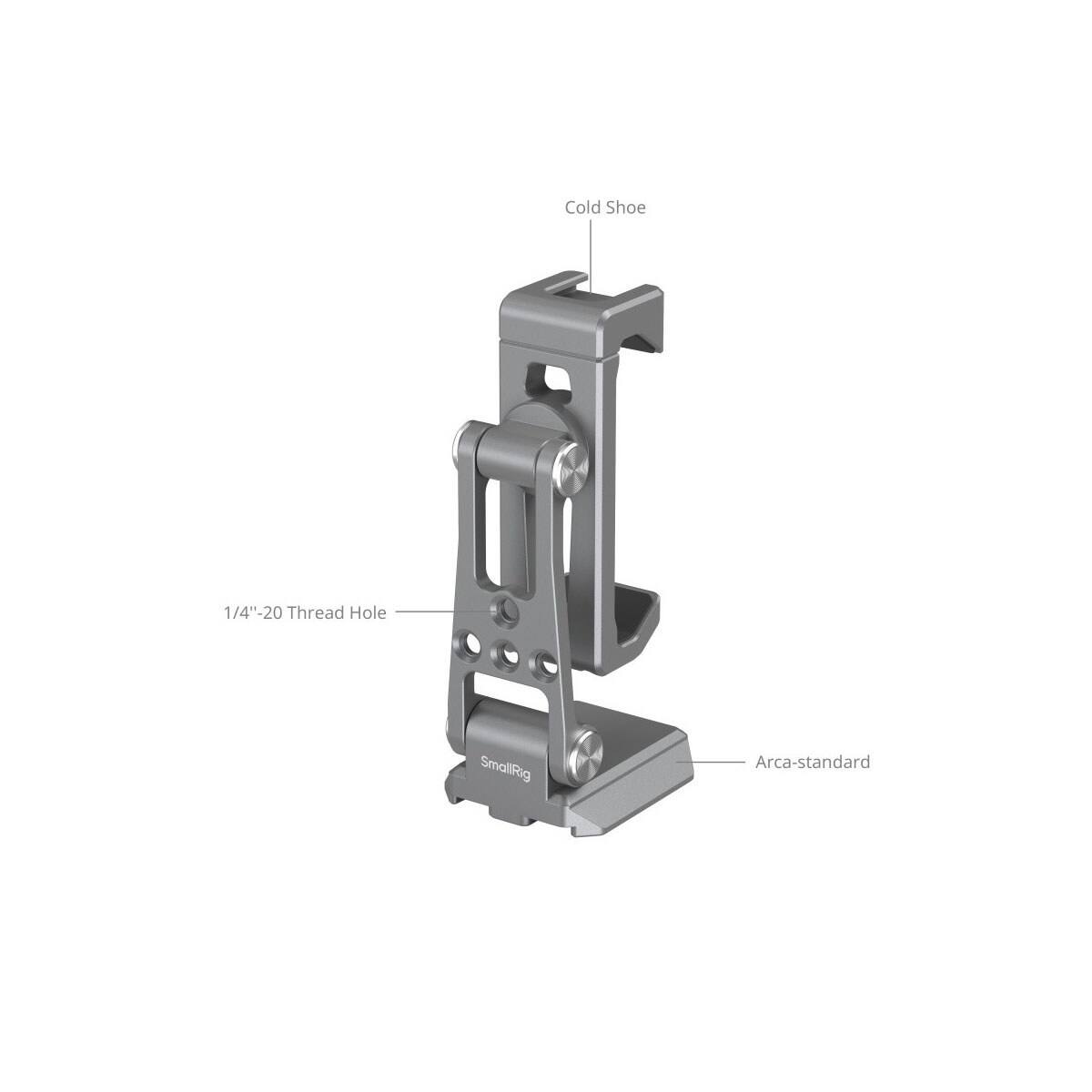Cold Shoe  
1/4"-20 Thread Hole  
SmallRig  
Arca-standard