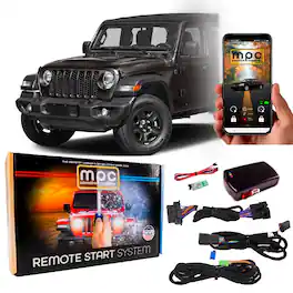 MPC - Smartphone or OEM Remote Activated Start Kit For 2018-2025 Jeep Wrangler - Black