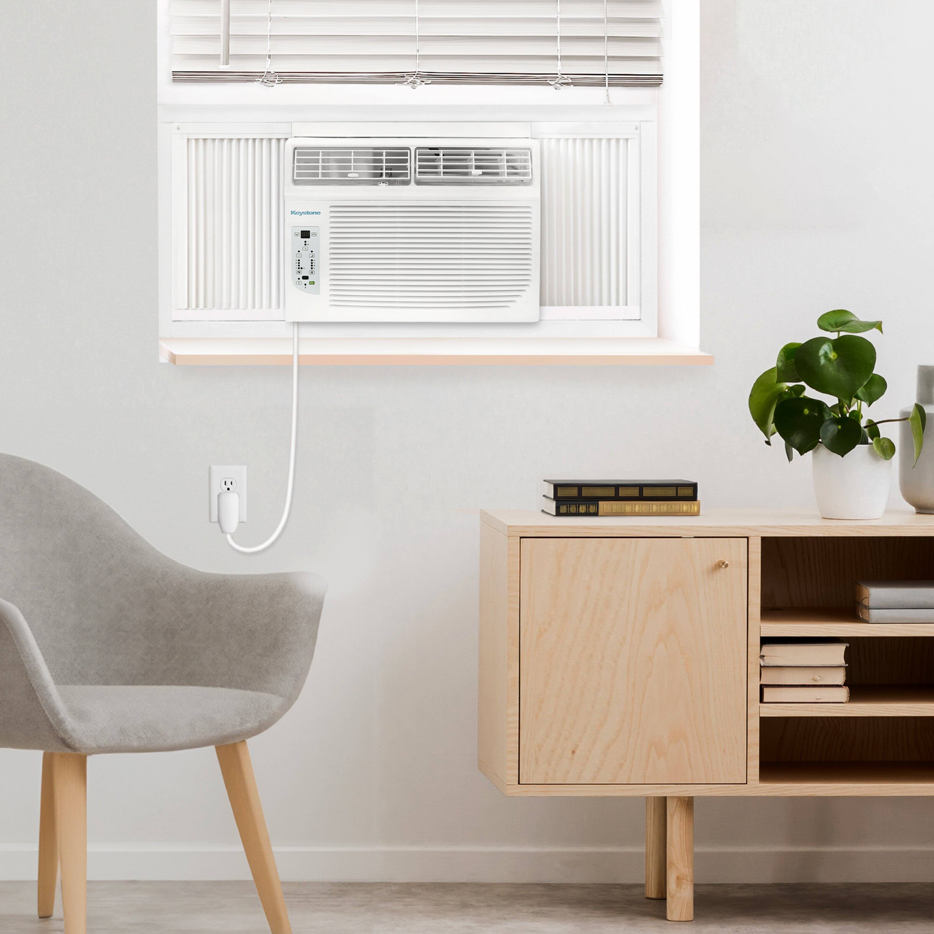 Alt View 25. Keystone - Keystone 12,000/11,600 BTU 230V Window Air Conditioner with 11,000 BTU Supplemental Heat Function - White.