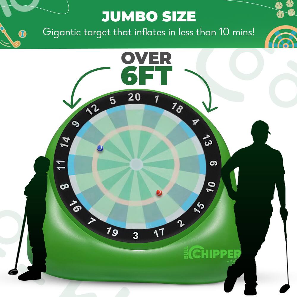10 JUMBO SIZE Gigantic target that inflates in less than 10 mins!  
OVER 6FT  
BULL CHIPPER BY SW