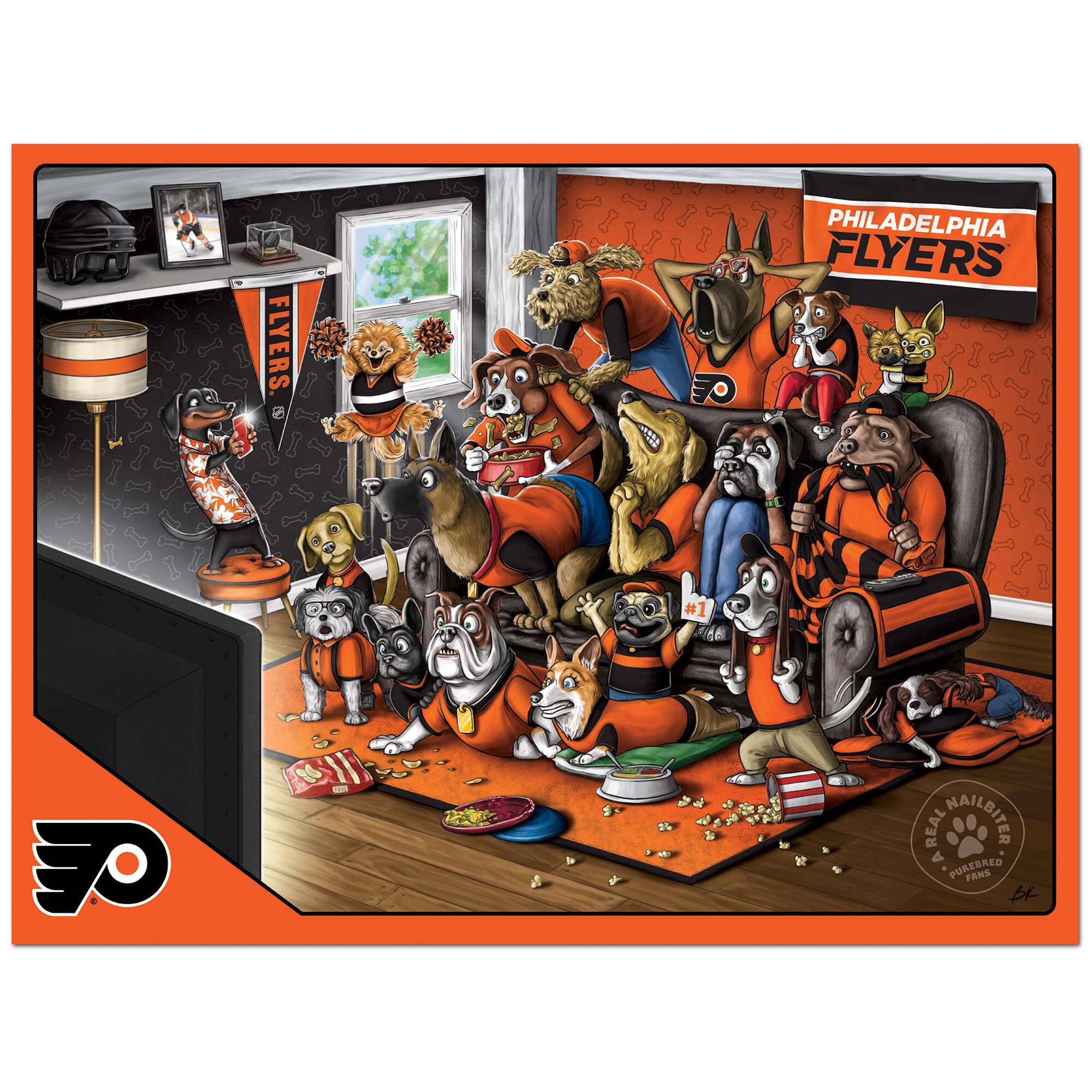 PHILADELPHIA FLYERS

FLYERS

REAL NAILBITER
PUREBRED FANS

#1