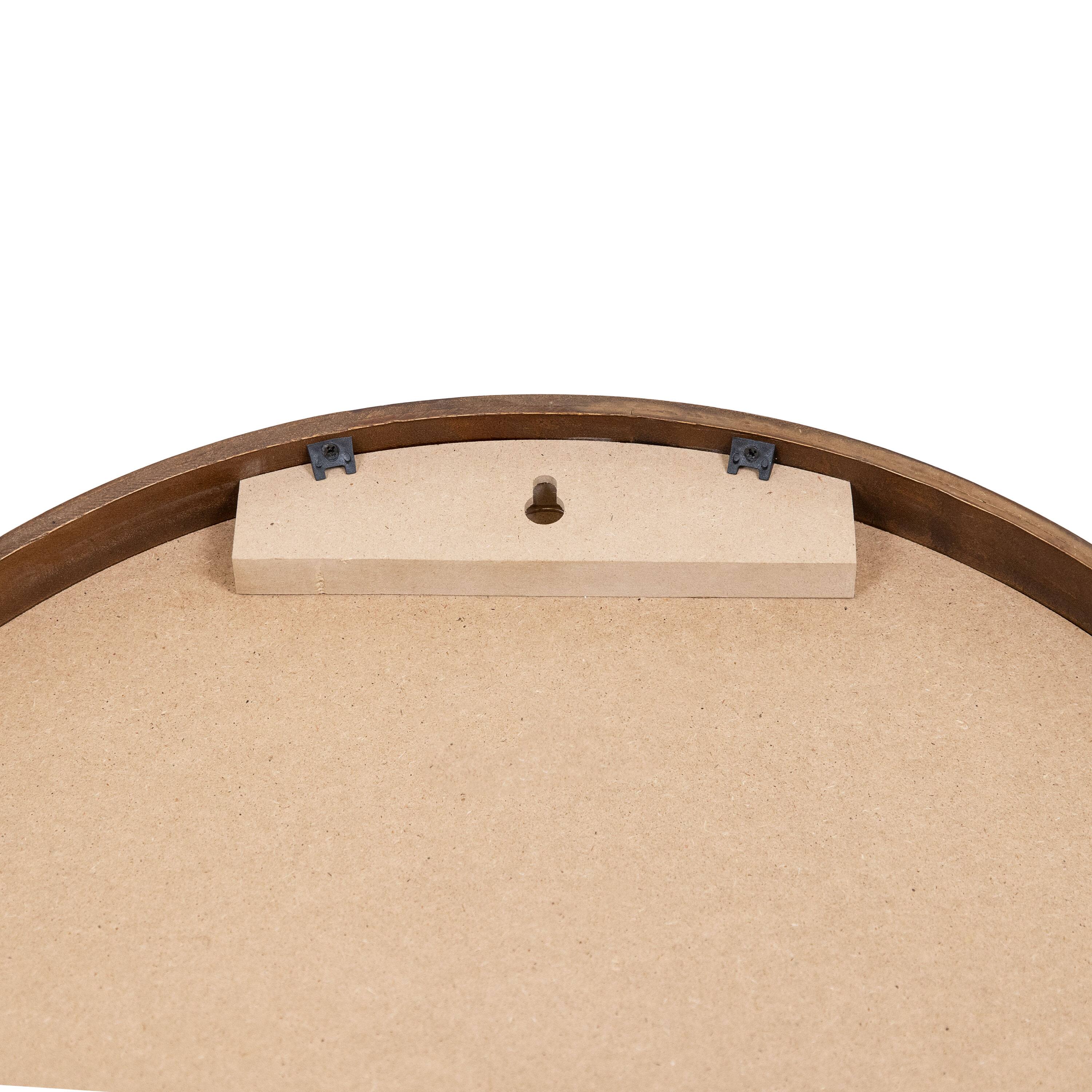 Alt View 9. Sunnydaze - Round Magnetic Wall Chalkboard with Frame - Rustic Brown.