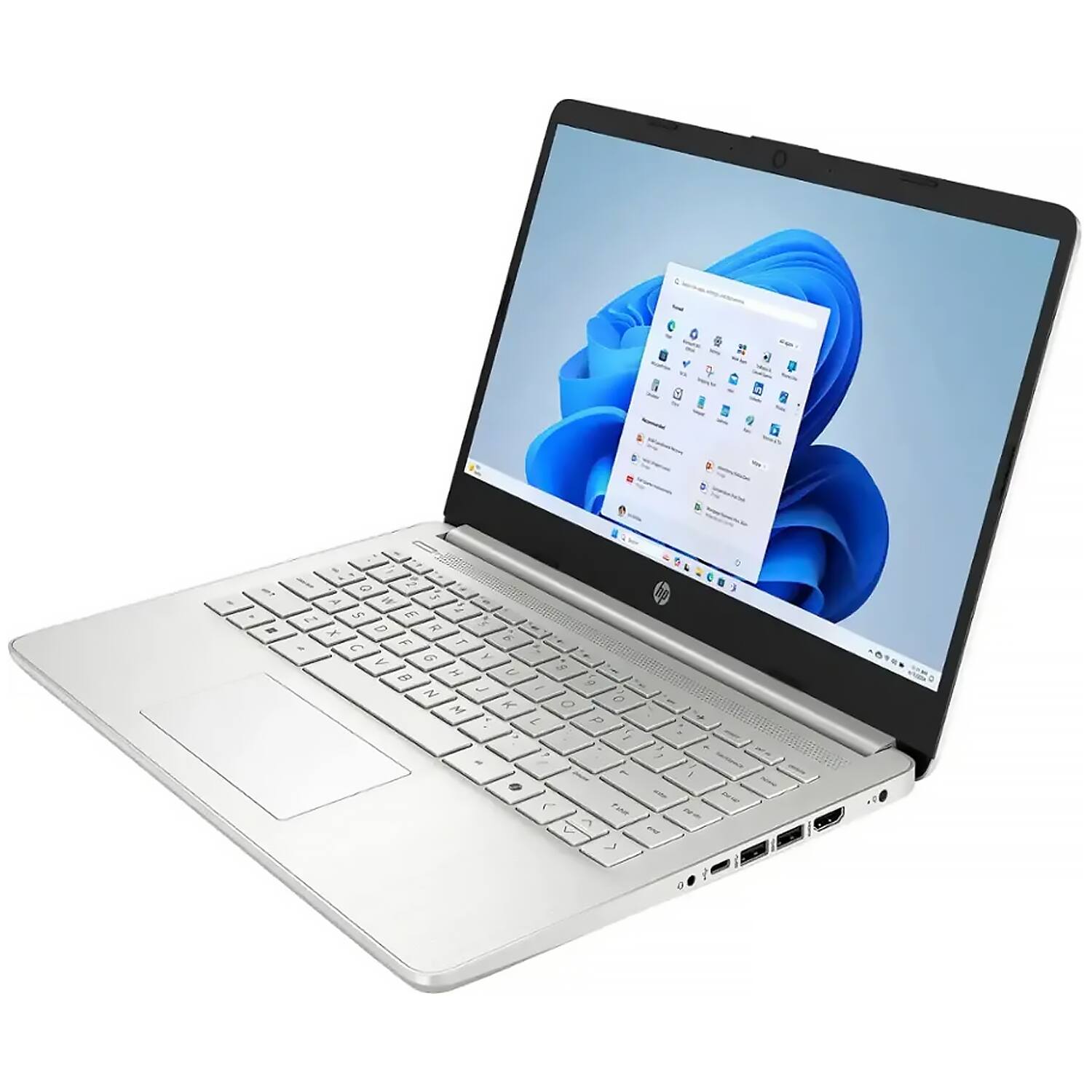 Alt View 7. HP - HP 14" HD Laptop - Intel N150 - 4GB RAM - 128GB UFS - Wi-Fi 6 - Windows 11 Pro - 1 Year Microsoft 365 - Natural Silver - Natural Silver.