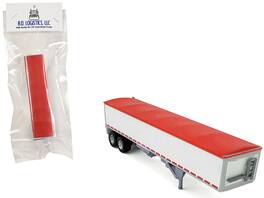 HO Logistics Replicas - Covered Grain Trailer White with Red Tarp 1/87 (HO) Scale Plastic Model Car by HO Logistics