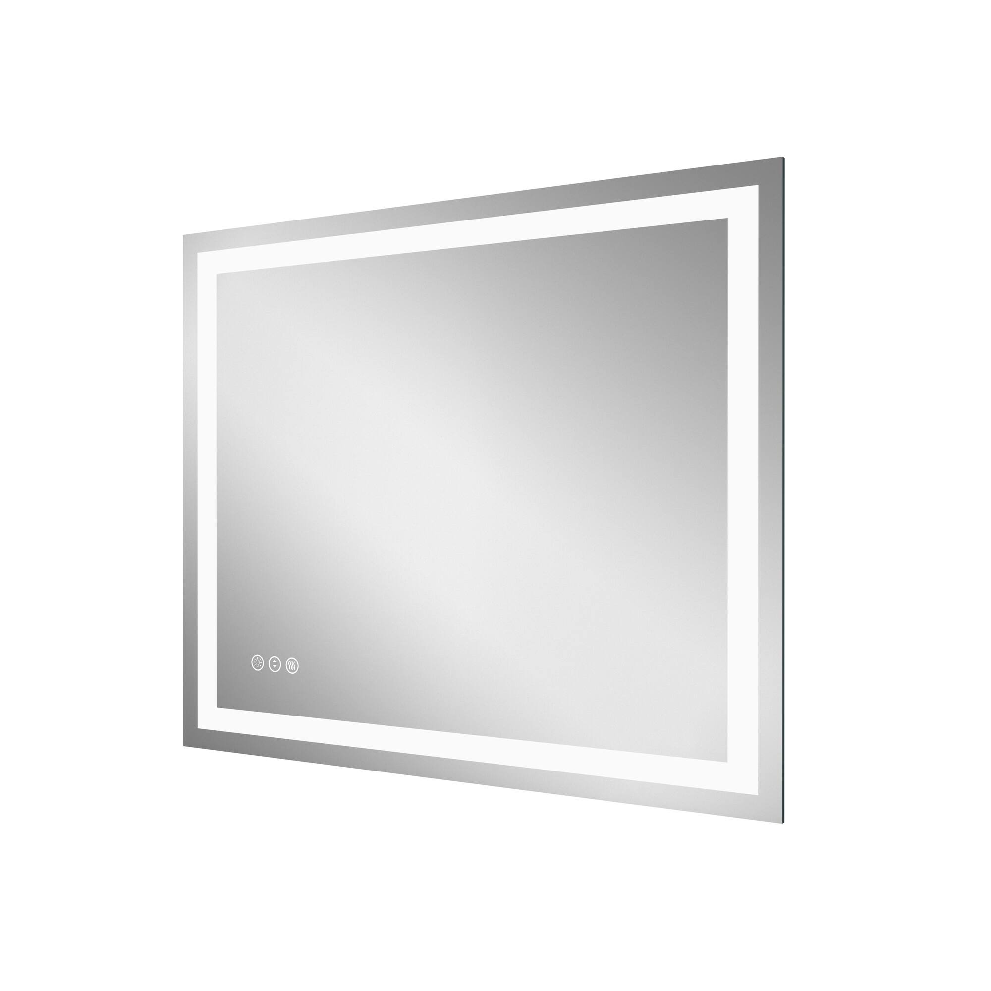 Alt View 2. Boyel Living - 36 in W x 44 in L Rectangular Frameless Wall Bathroom Vanity Mirror with Front and Backlit and Anti Fog.