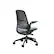 Angle. Steelcase - Series 1 Air Chair with Black Frame - Era Blue Nickel / Black Frame.