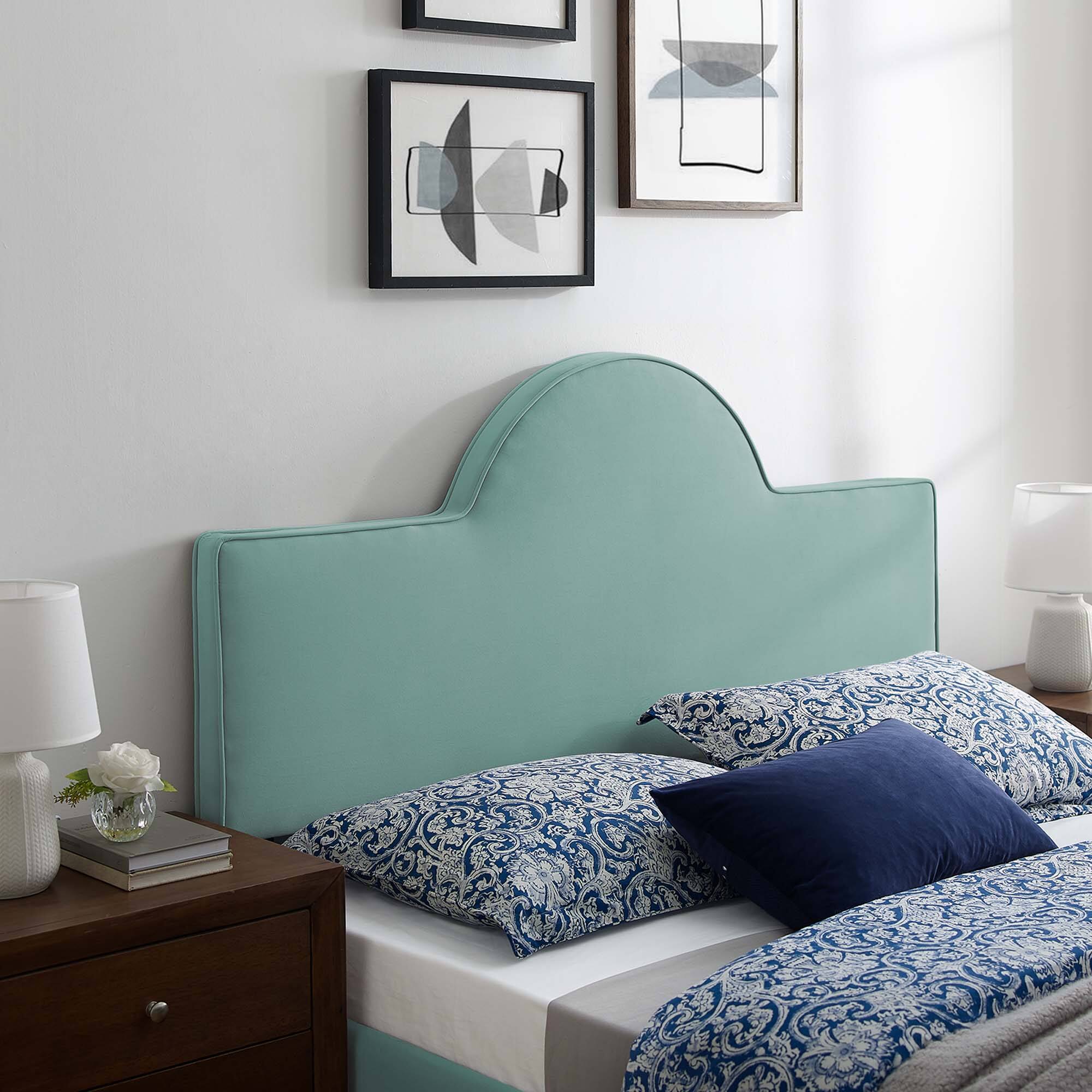 Alt View 2. Modway - Dawn Performance Velvet Twin Headboard by Modway - Mint.
