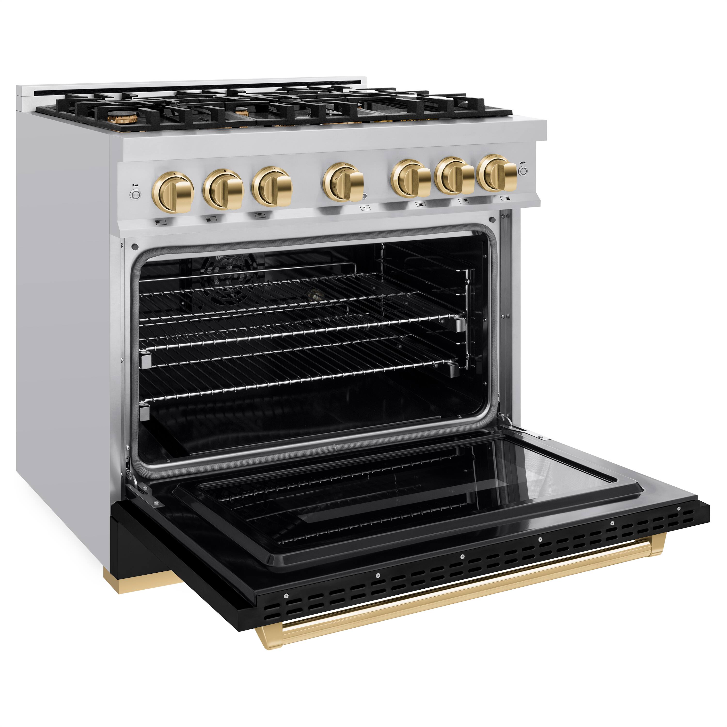 Alt View 1. ZLINE - ZLINE Autograph 36" Classic Dual Fuel Range with Gold Accents (CDRZ-BLM-36-G) - White.