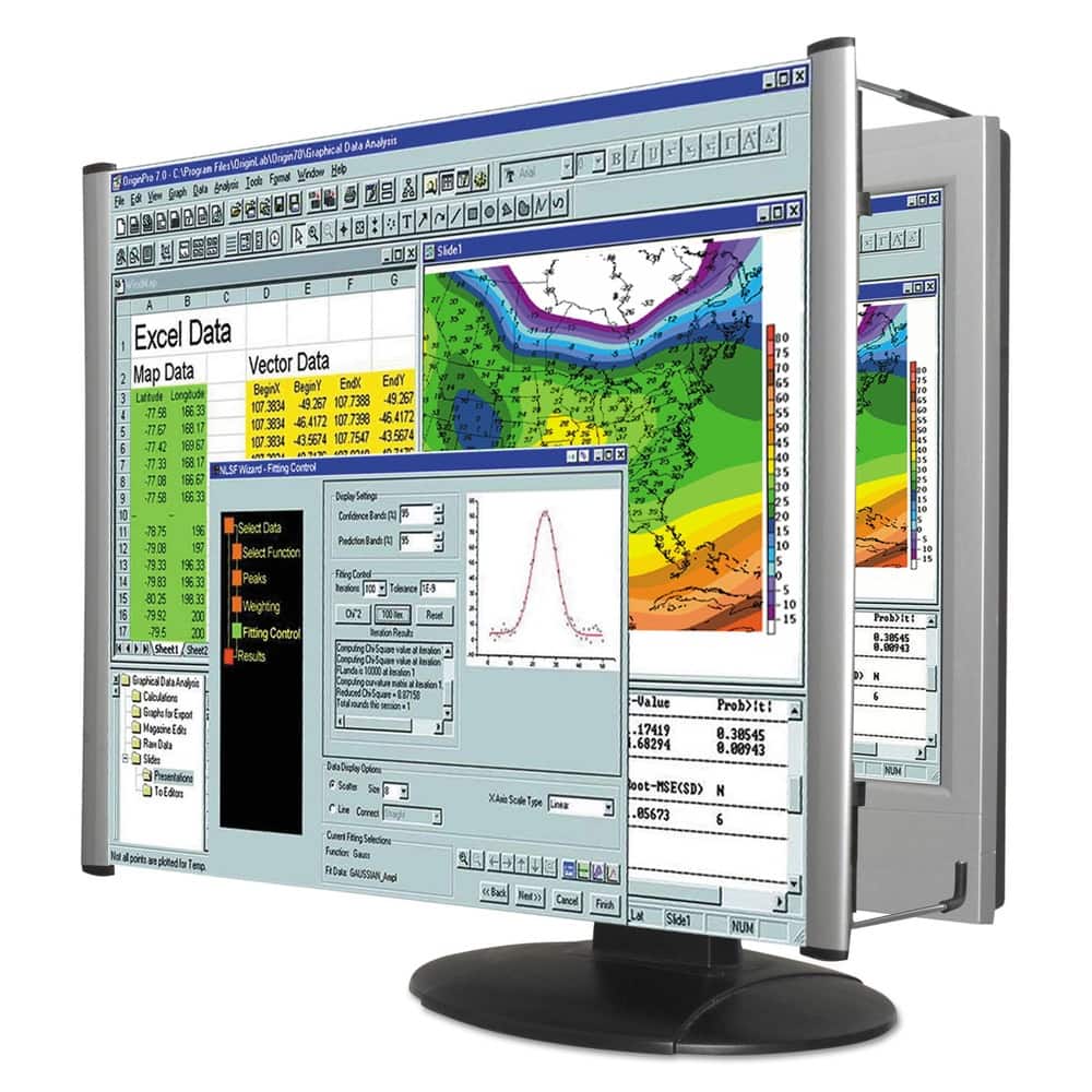 KanTek - MAG24WL 16:9/16:10 Aspect Ratio LCD Monitor Magnifier Filter for 24 in. Widescreen Flat Panel Monitor - Silver