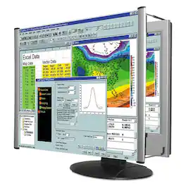 KanTek - MAG24WL 16:9/16:10 Aspect Ratio LCD Monitor Magnifier Filter for 24 in. Widescreen Flat Panel Monitor - Silver