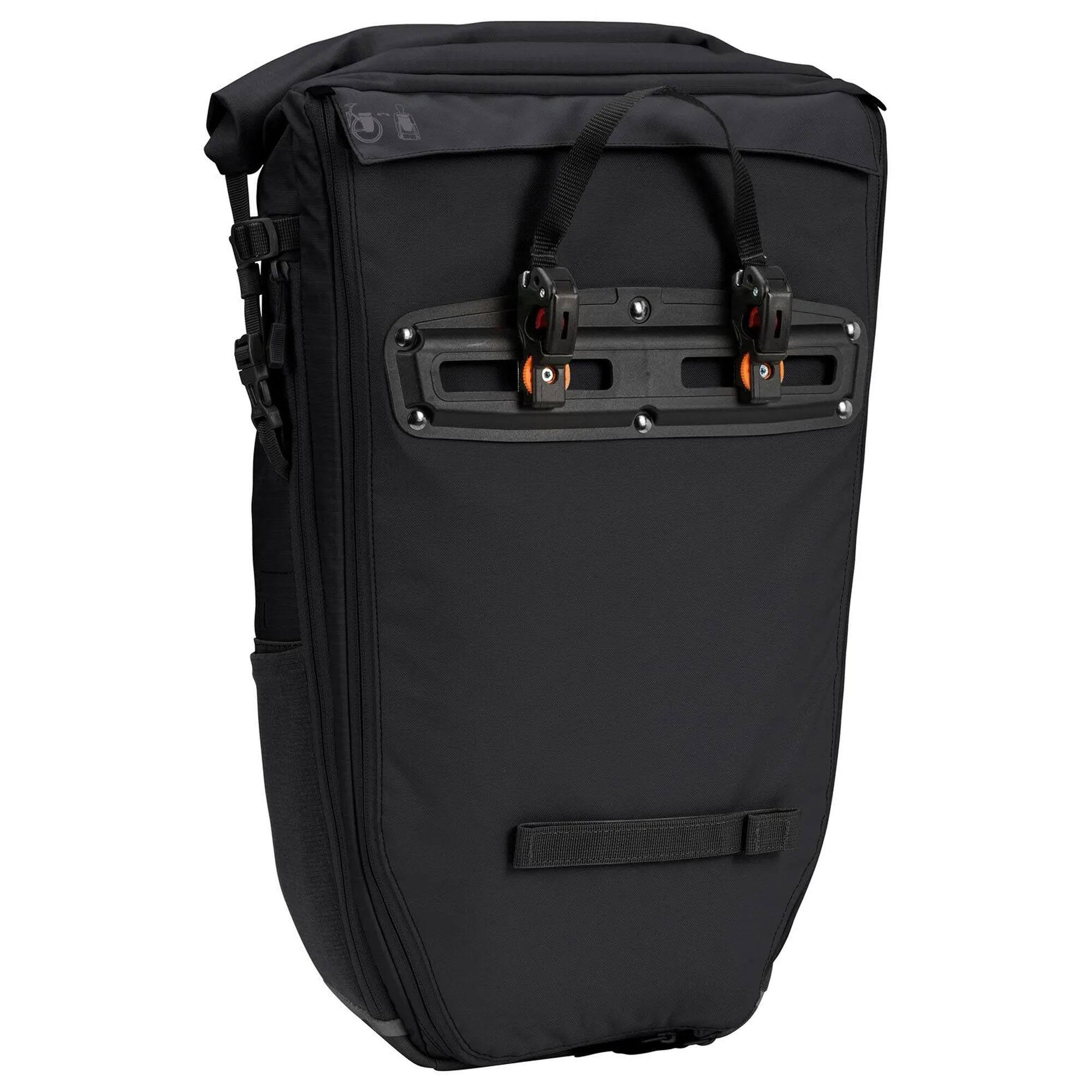 Alt View 1. VAUDE - Vaude CityGo Bike II 23 Backpack and Pannier - Black - Black.