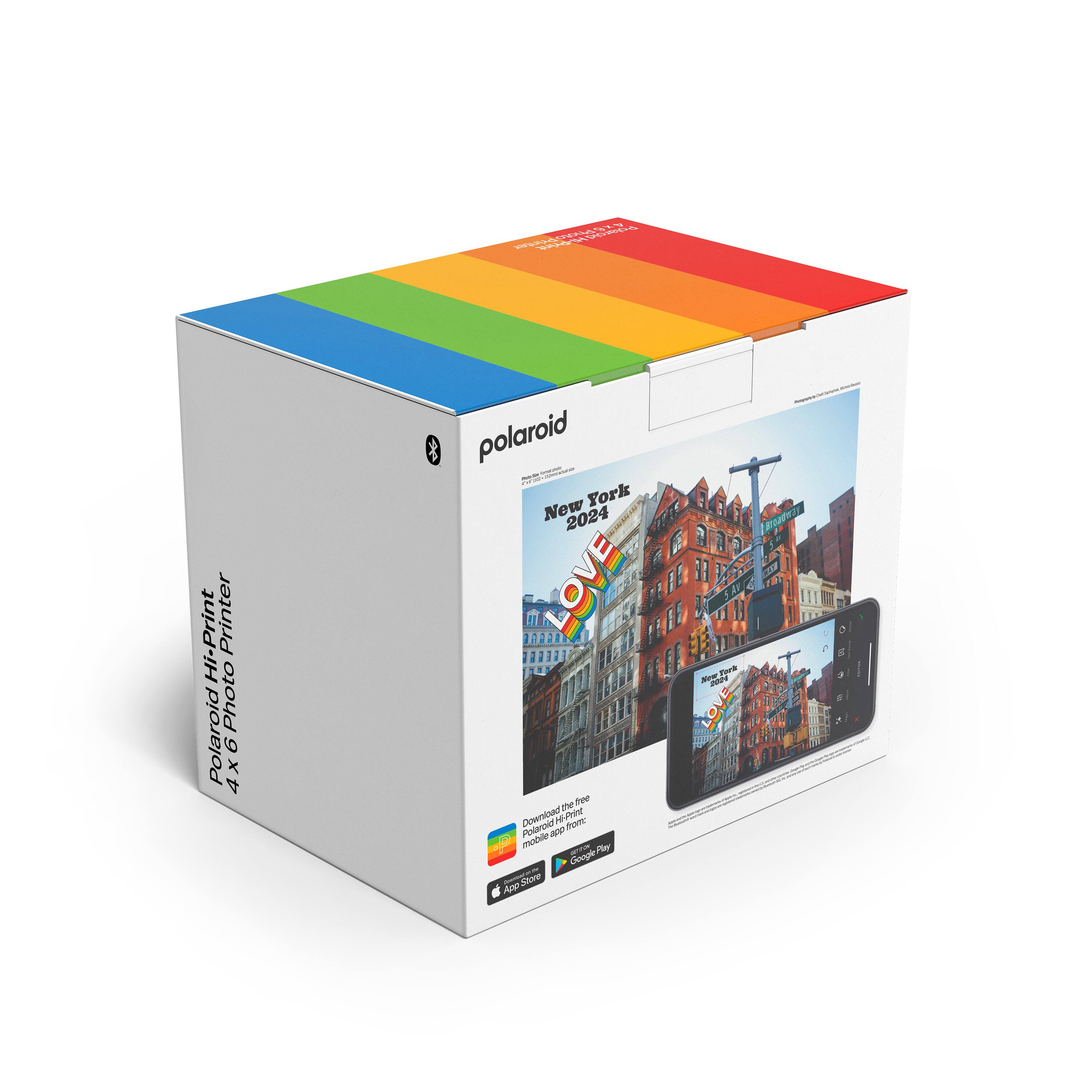 Polaroid Hi-Print Printer Photo Polaroid 4 x 6  
New York 2024  
LOVE  
Download free Polaroid Hi-Print mobile app from:  
App Store  
Google Play