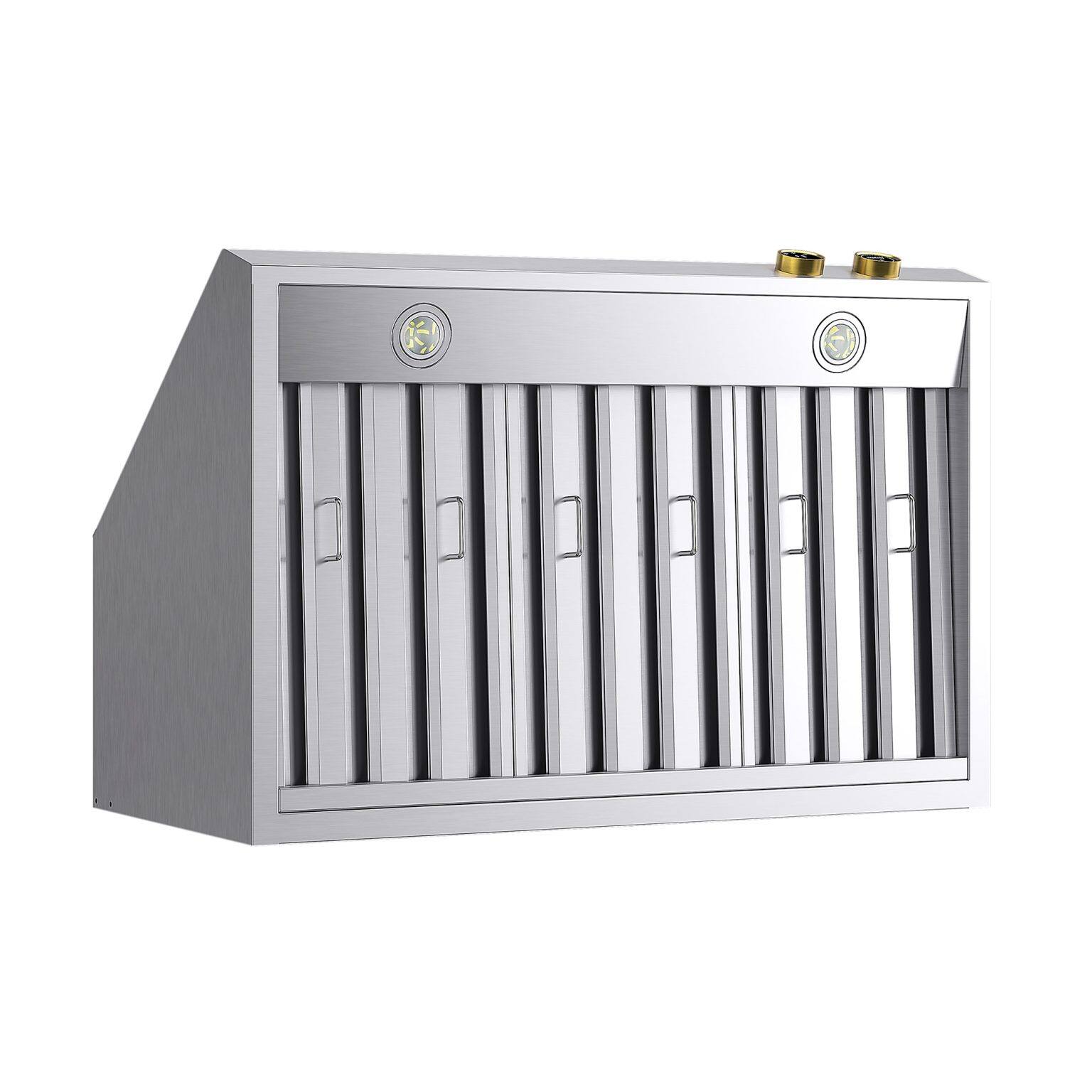 Alt View 3. Kucht - Pro Style 36 in. 900 CFM Under Cabinet Range Hood, Stainless Steel, Digital Controls - Stainless Steel & Gold.