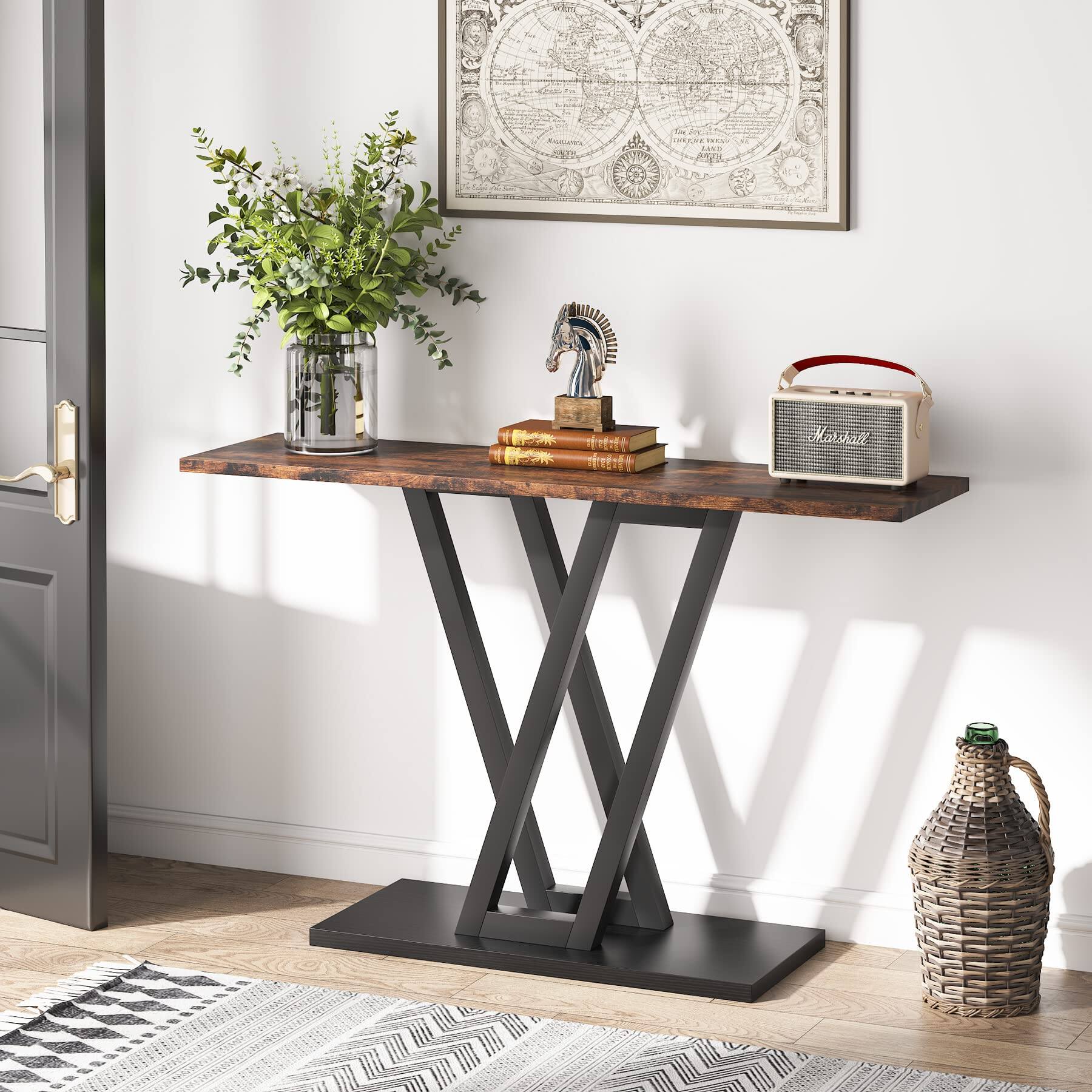 Tribesigns Console Table, Industrial Hallway Table for Entryway, 43 ...