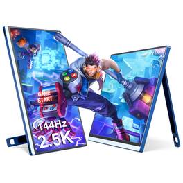 ZACHVO - 2.5K 144Hz Gaming Portable Monitor V1 Pro , 16 inch HDR IPS with FreeSync - Blue