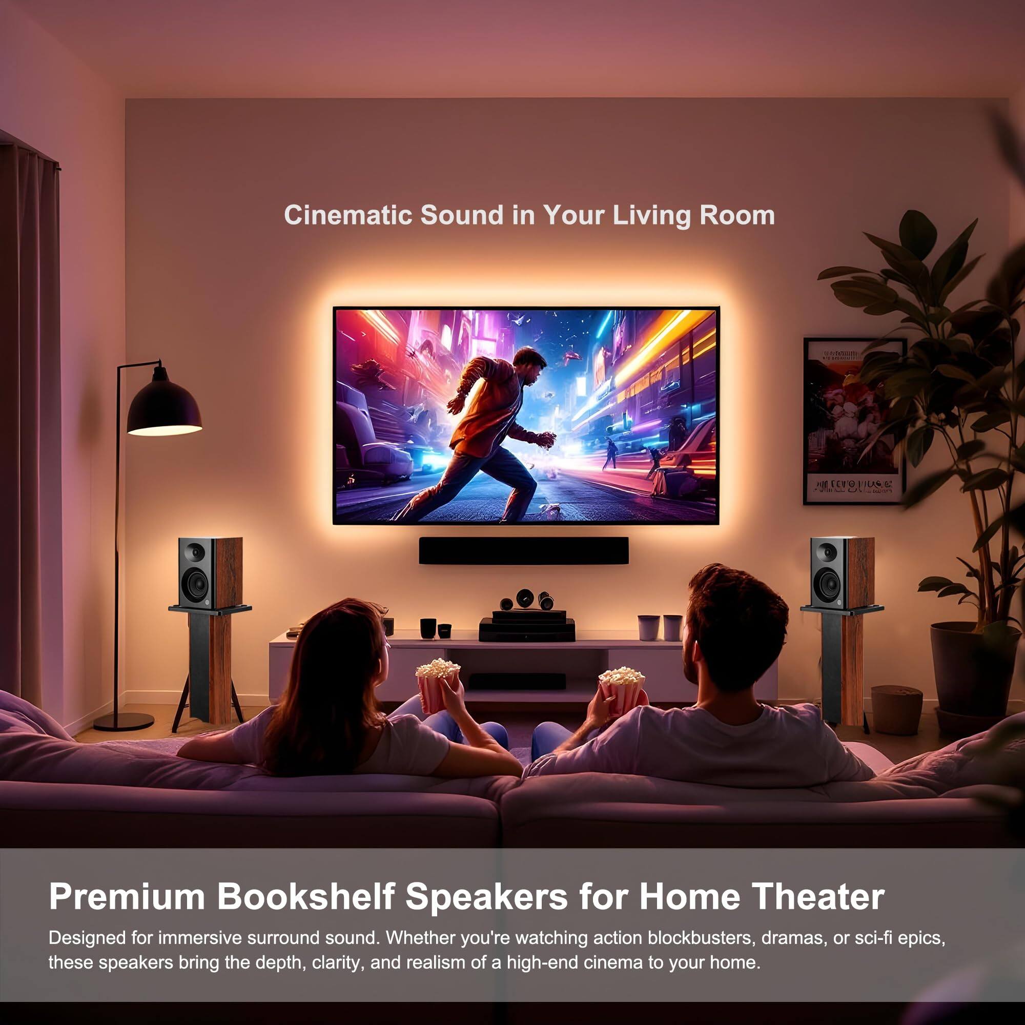 Cinematic Sound in Your Living Room

Premium Bookshelf Speakers for Home Theater

Designed for immersive surround sound. Whether you're watching action blockbusters, dramas, or sci-fi epics, these speakers bring the depth, clarity, and realism of a high-end cinema to your home.