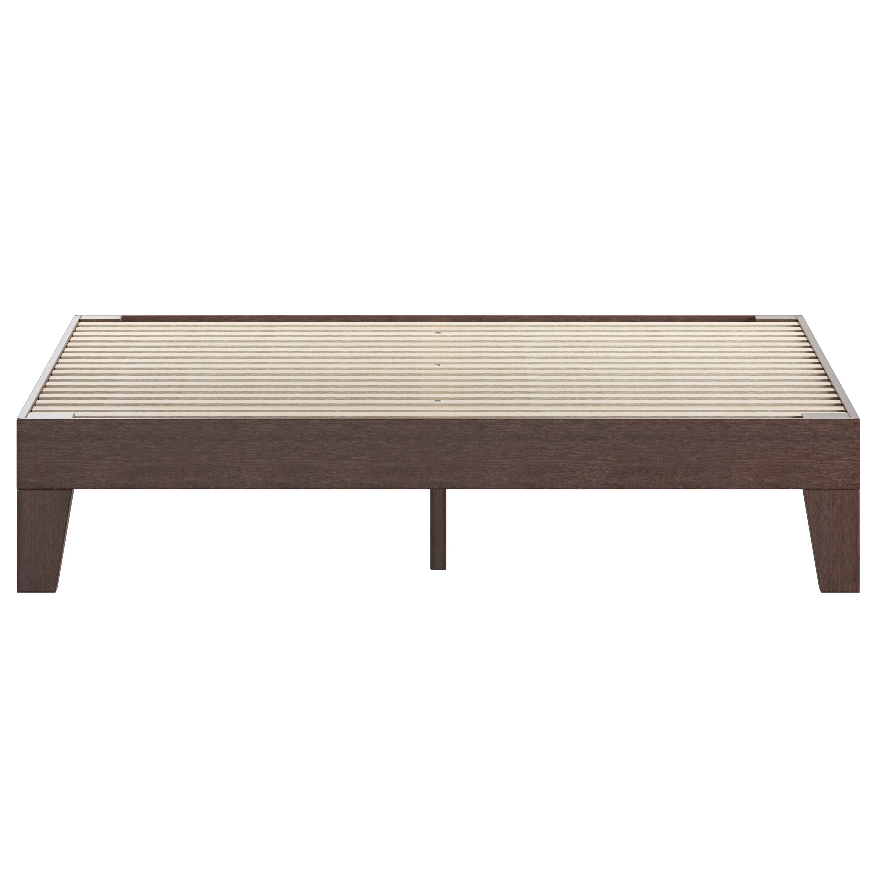 Alt View 8. Emma + Oliver - Avila Wooden Platform Bed with Wooden Support Slats; No Box Spring or Foundation Required - Walnut.