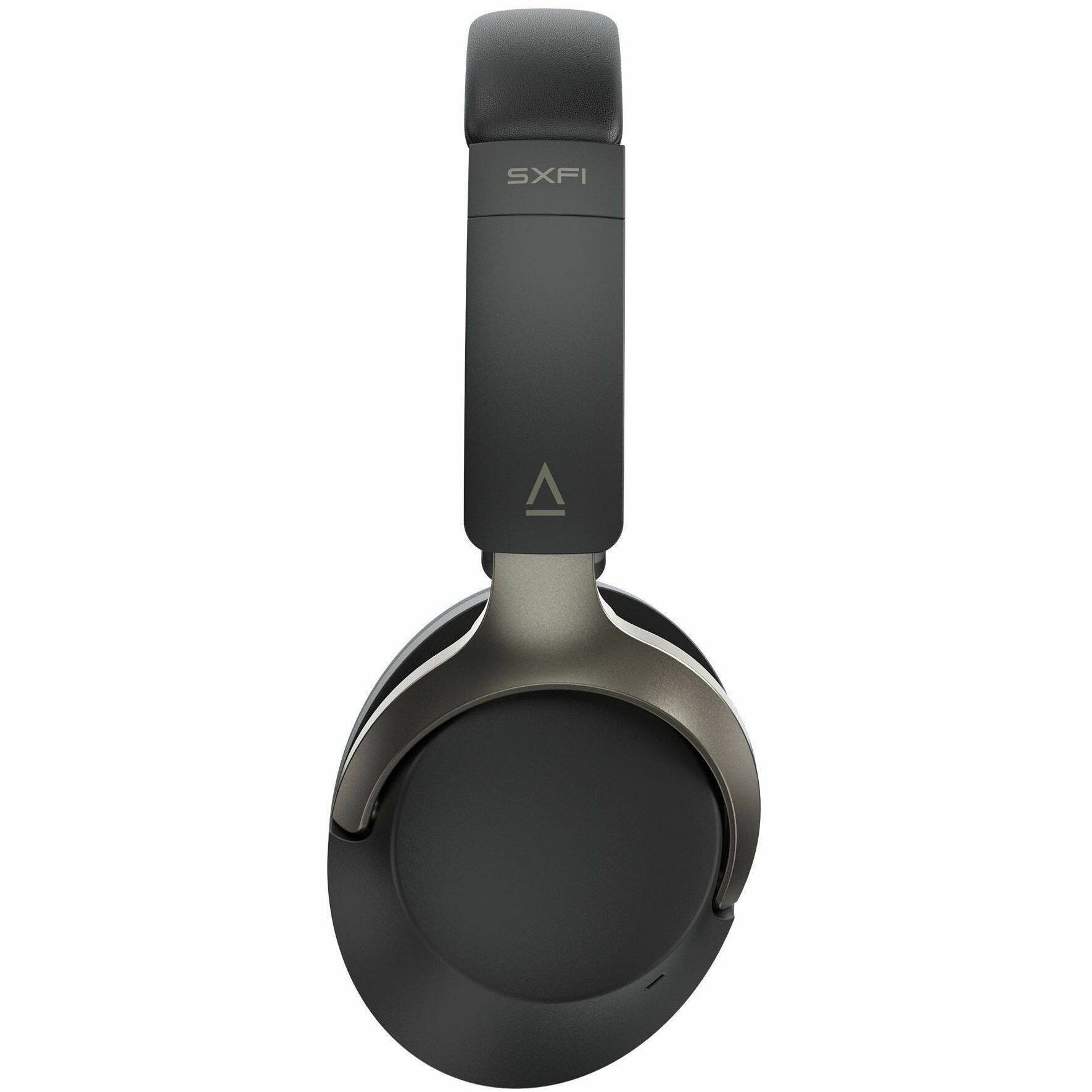 Alt View 8. Creative Labs - Creative Zen Hybrid SXFI Headset - Siri, Google Assistant - Stereo - Mini-phone (3.5mm), USB Type C - Wired/Wireless - Black.