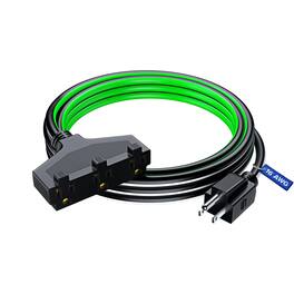 Maximm - Extension Cord 10 ft, SJTW Extension Cord with Multiple Outlets, 16 Gauge ETL Listed - Black, White and Green