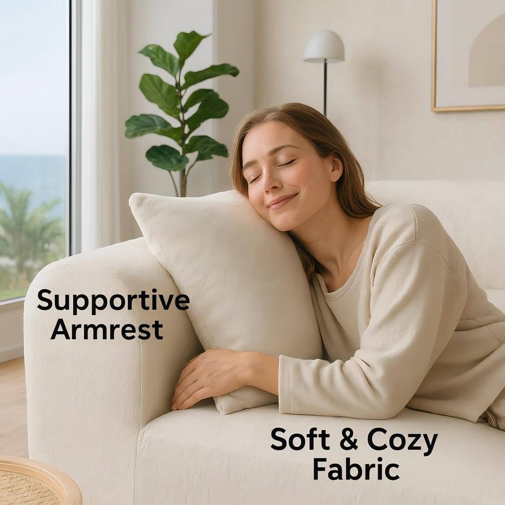 Supportive Armrest  
Soft & Cozy Fabric