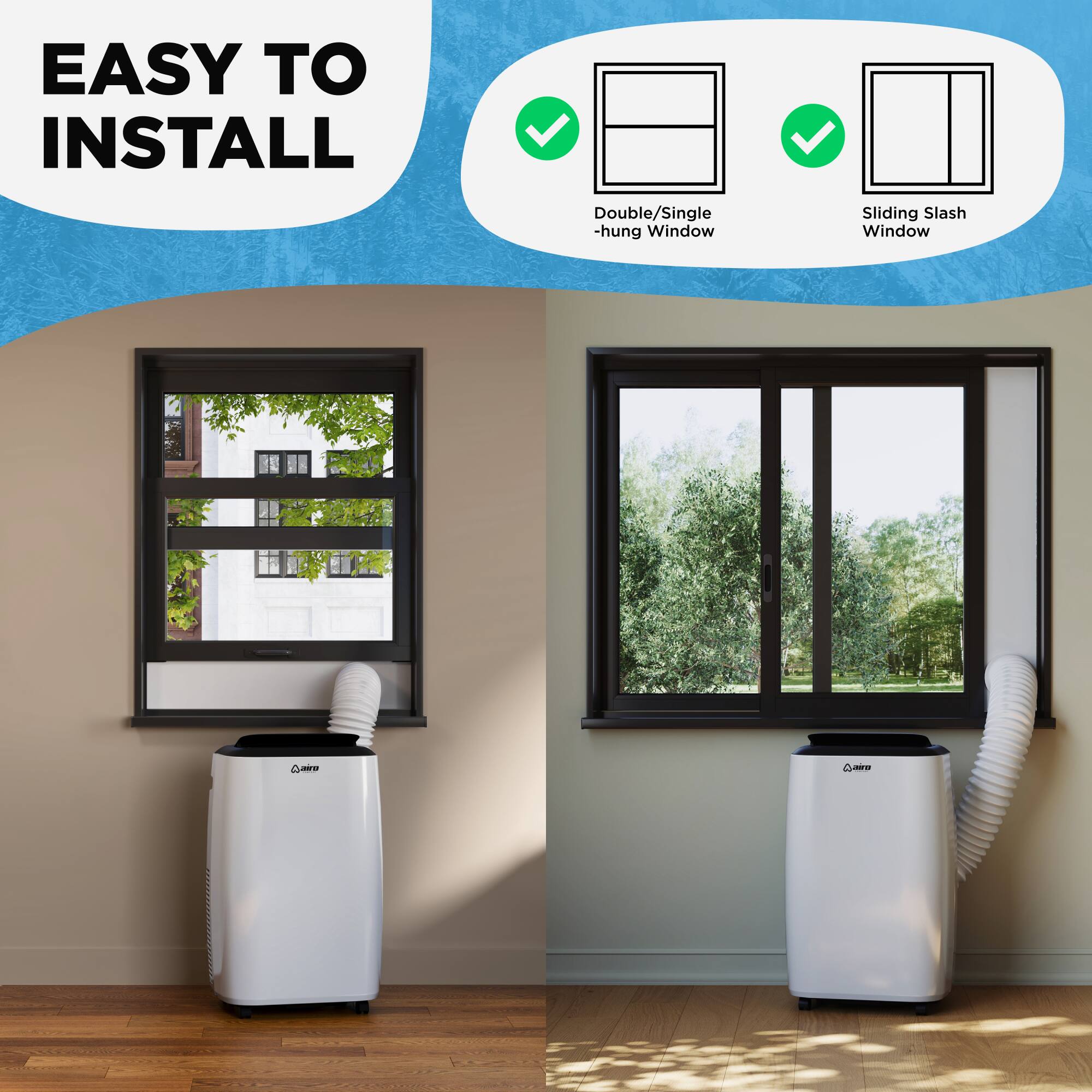 EASY TO INSTALL

Double/Single -hung Window  
Sliding Slash Window