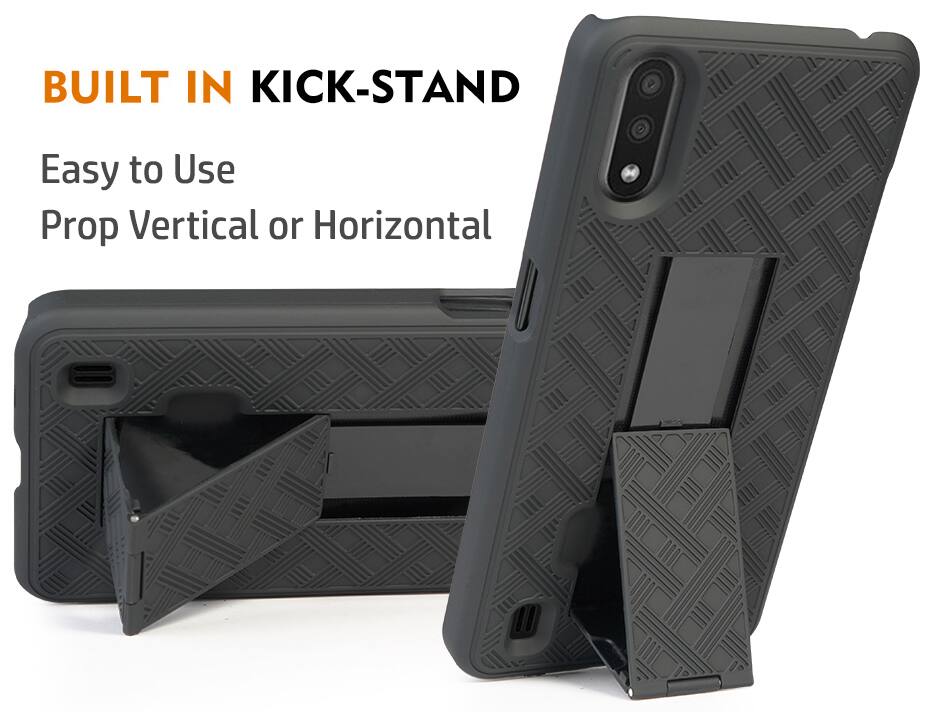 BUILT IN KICK-STAND

Easy to Use
Prop Vertical or Horizontal