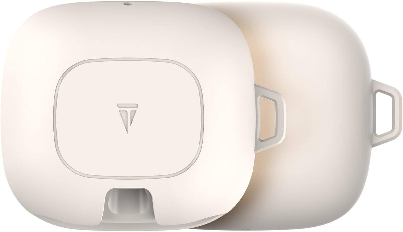 Alt View 4. TUDIA - TUDIA TPU Earbud Case for Powerbeats Pro 2 (2025) with Magnetic Lid Lock & Carabiner, Beige.