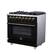 Angle. Forno Appliances - Massimo 5.36 Cu. Ft. Freestanding Dual Fuel True Convection Range with Air Fryer Basket - Black.