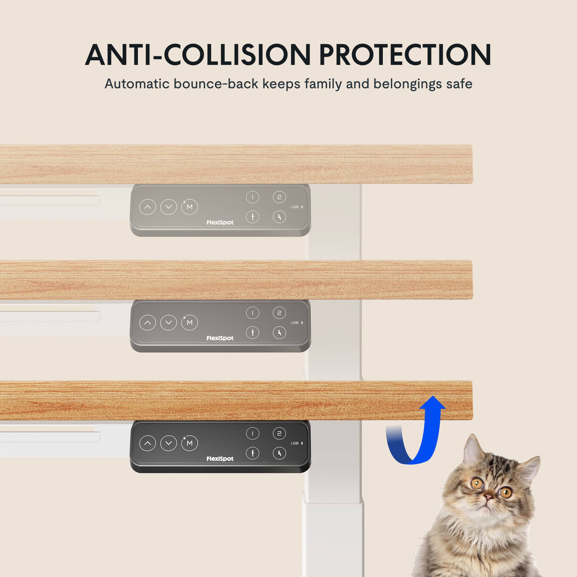ANTI-COLLISION PROTECTION  
Automatic bounce-back keeps family and belongings safe