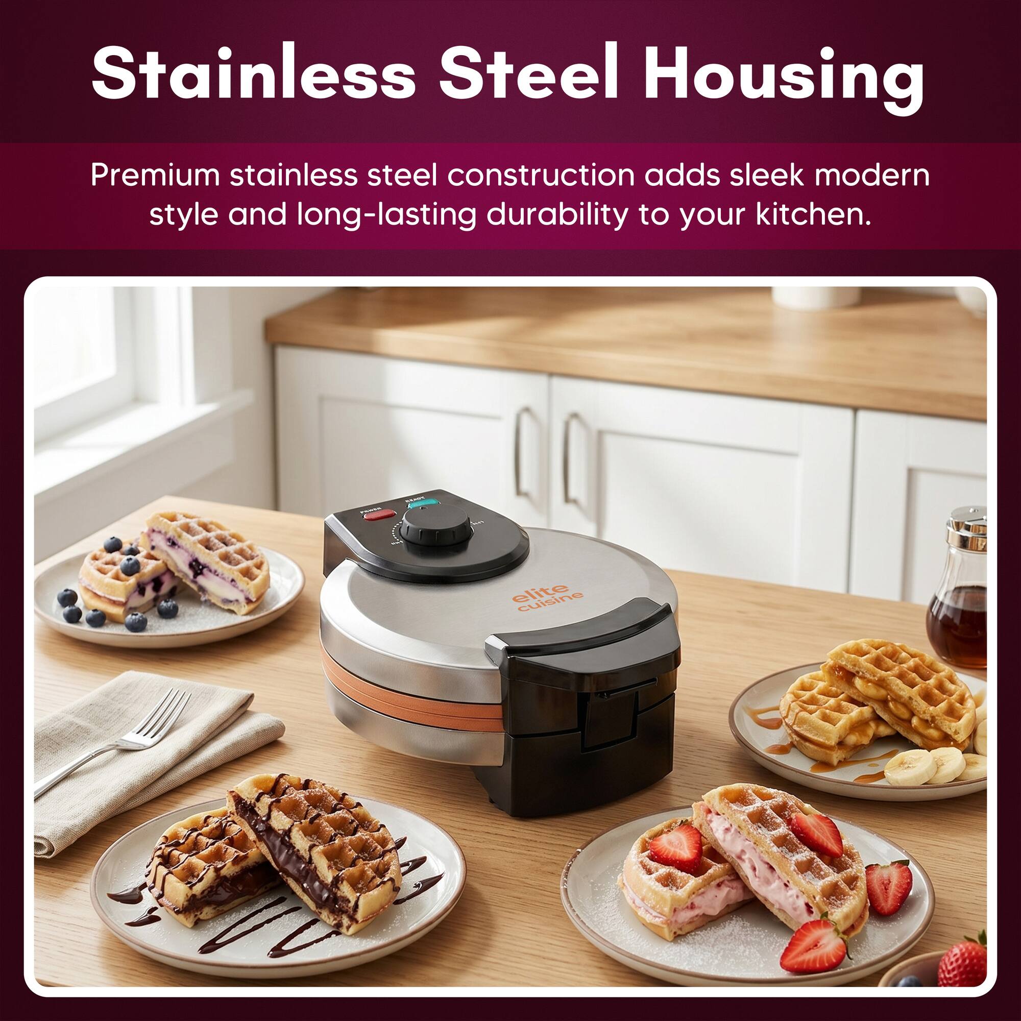 Stainless Steel Housing

Premium stainless steel construction adds sleek modern style and long-lasting durability to your kitchen.