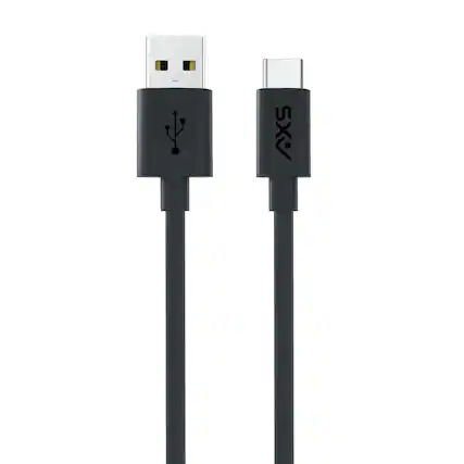 Front. AXS - PROCharge Cable USB-A to Type-C 4FT - Black.