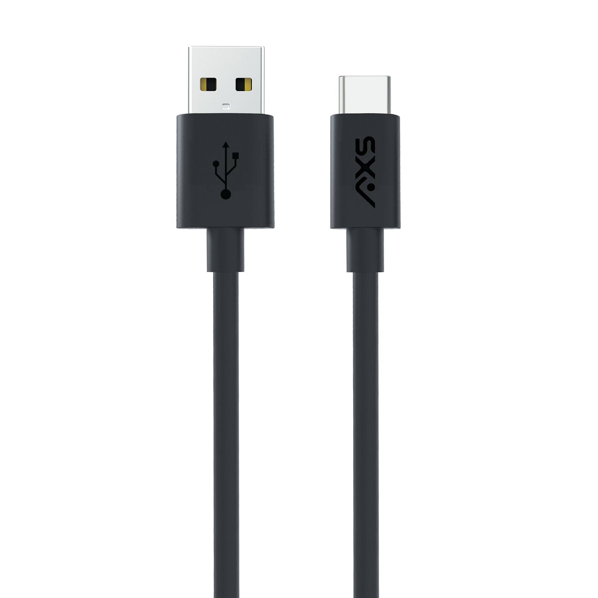 Front. AXS - PROCharge Cable USB-A to Type-C 4FT - Black.