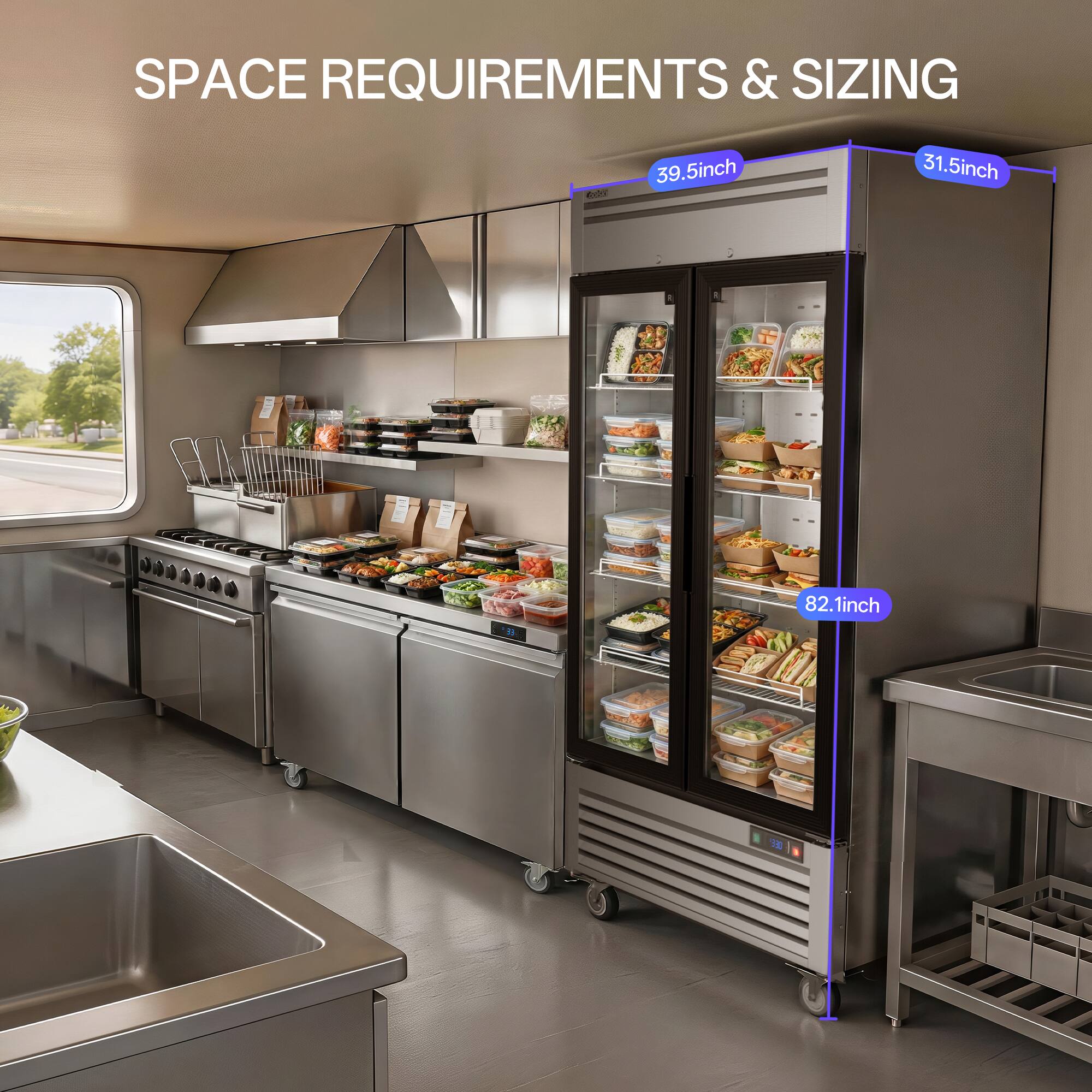 SPACE REQUIREMENTS & SIZING  
39.5inch  
31.5inch  
82.1inch