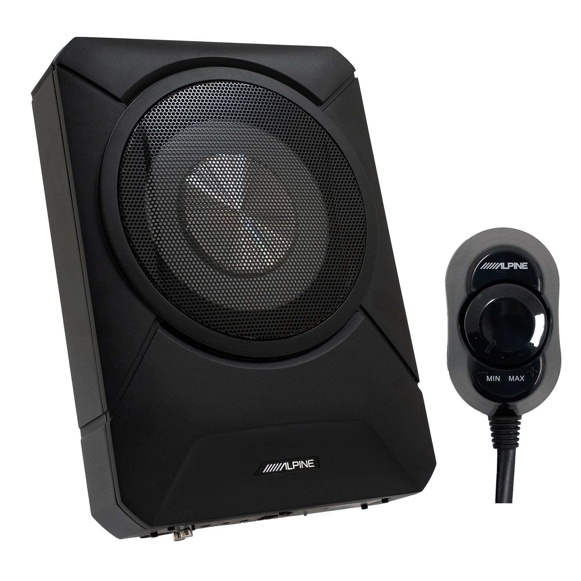 Alpine - PWE-S800, Compact Shallow Mount Powered 8" Subwoofer System