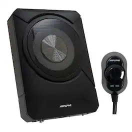 Alpine - PWE-S800, Compact Shallow Mount Powered 8" Subwoofer System