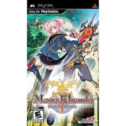 PSP. Only On PlayStation.
Mana Khemia: Student Alliance
EVERYONE 10+
ENFANTS ET ADULTES 10+
CONTENT RATED BY ESRB
NIS America - E (Everyone)