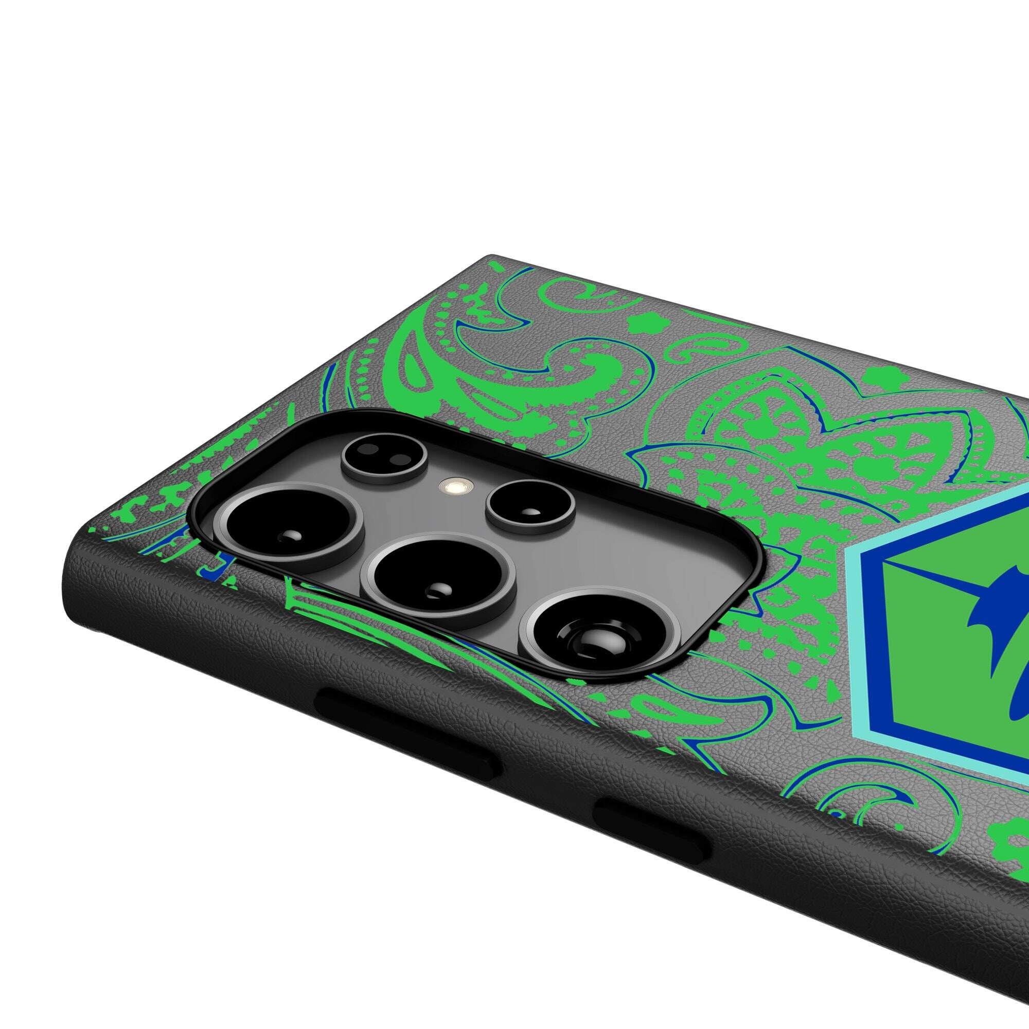 Alt View 3. Keyscaper - Black Seattle Sounders FC Galaxy Magnetic Bump Case - S24 - Black.