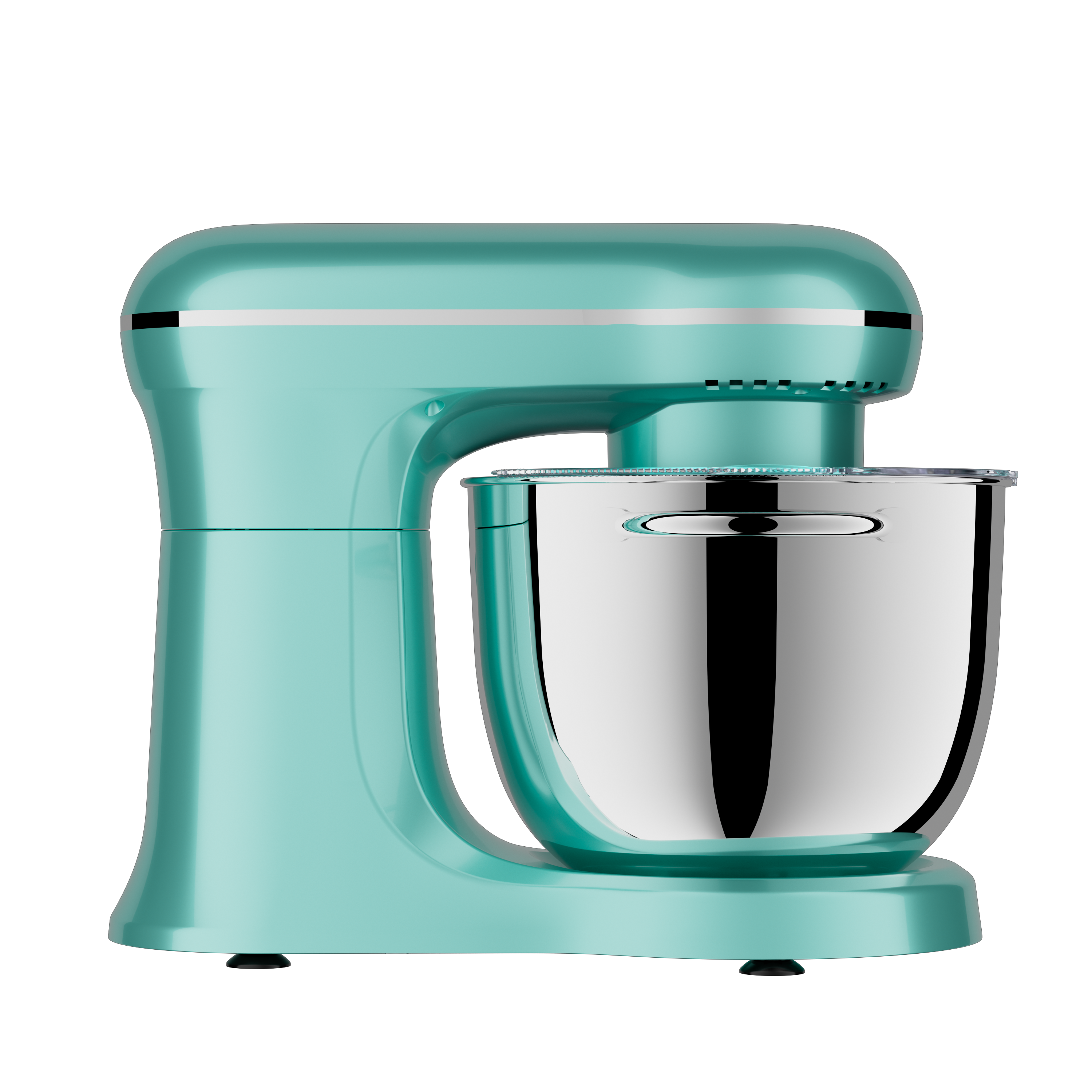 Alt View 8. Forest'nSky - 5.2L+4.5L Dual Bowl Stand Mixer with Timer, 10-Speed Electric Kitchen Mixer & Attachments, Blue - Blue.