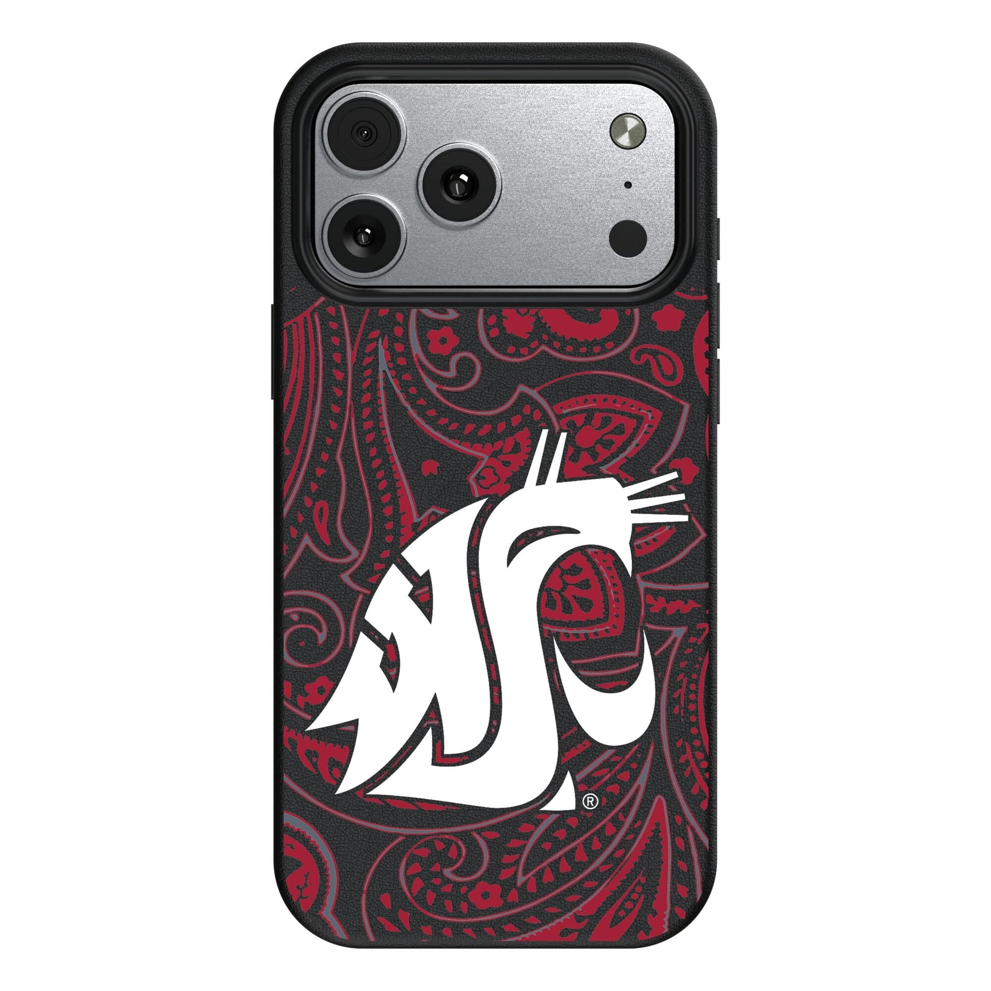 Keyscaper - NCAA - Washington State Cougars Paisley iPhone Magnetic Bump Case - 17 - Black price history on PriceWatchPro