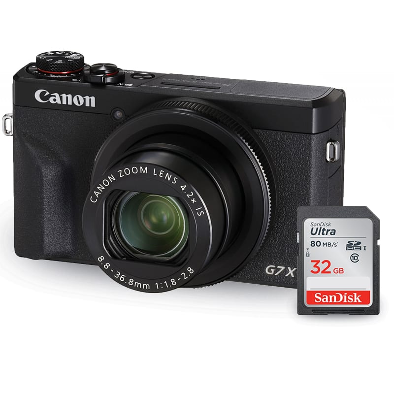Canon - PowerShot G7 X Mark III Digital Camera (Black) 3637C001 + Sandisk 32GB price history on PriceWatchPro