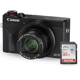 Canon - PowerShot G7 X Mark III Digital Camera (Black) 3637C001 + Sandisk 32GB