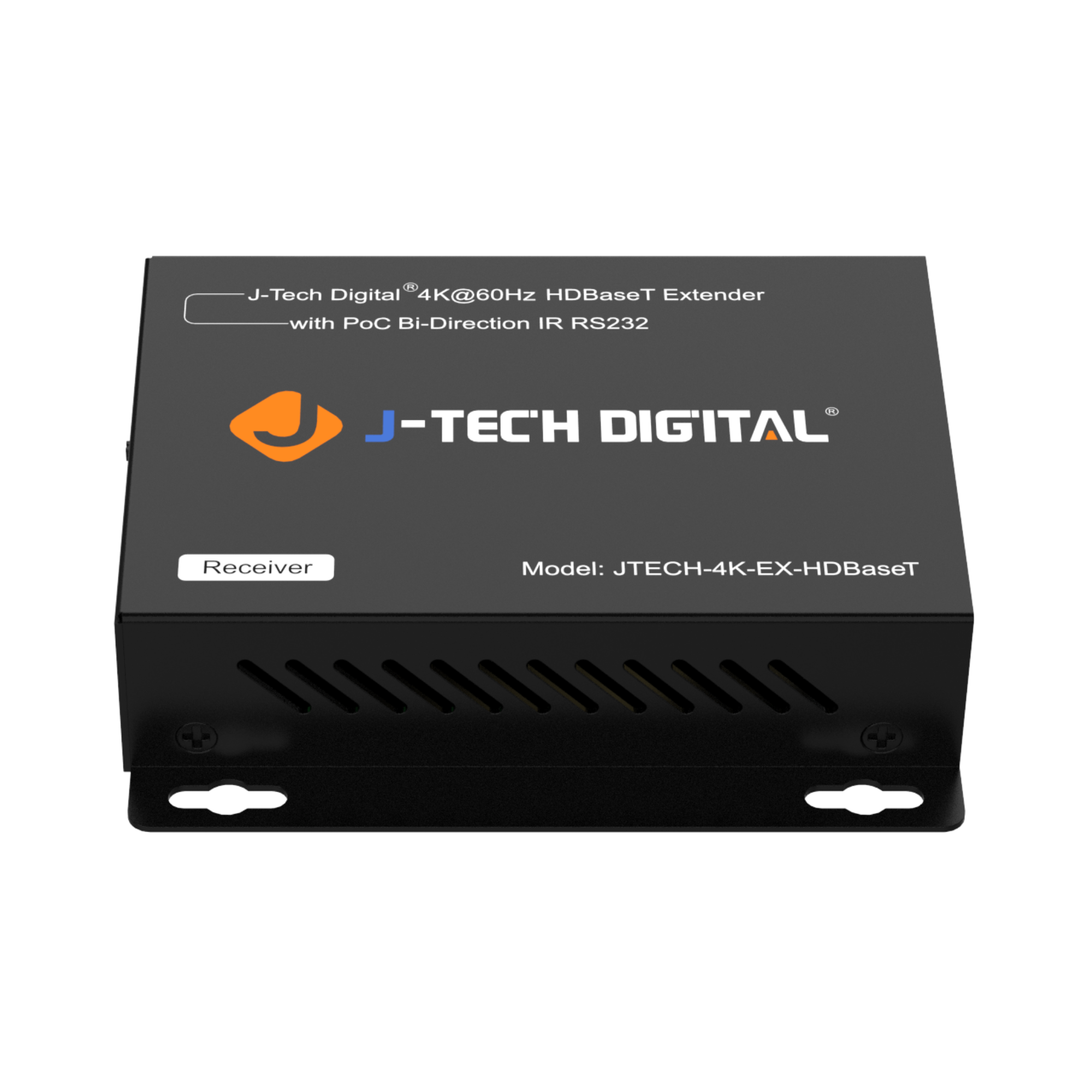 J-Tech Digital 4K@60Hz HDBaseT Extender with PoC Bi-Direction IR RS232 J-TECH DIGITAL Receiver Model: JTECH-4K-EX-HDBaseT