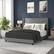 Front. Alamont Home - Hollis Queen Size Upholstered Platform Bed with Wingback Headboard - Gray.